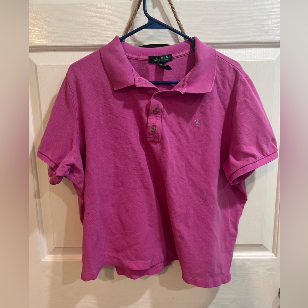 Women’s Polo Ralph Lauren Pink classic fit polo shirt - size 3X